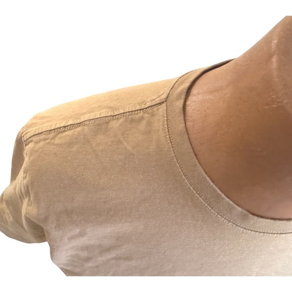 Zara Mens XL T Shirt Brown Crew Neck Short Sleeve Casual Basic Top - Picture 3 of 5